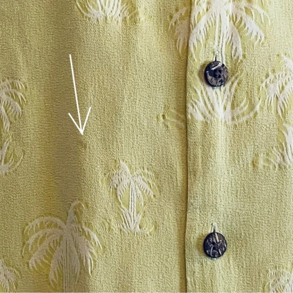Vintage Tommy Bahama 100% Silk Hawaiian Shirt Tropical Vacation Cruise Palm Tree - Picture 6 of 14